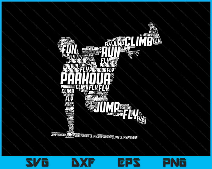 Parkour Freerunner Freerunning Traceur Kids Mannen Jongens SVG PNG Digitale Snijbestanden