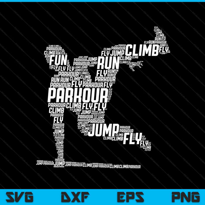 Parkour freerunner freerunning traceur SVG cut file