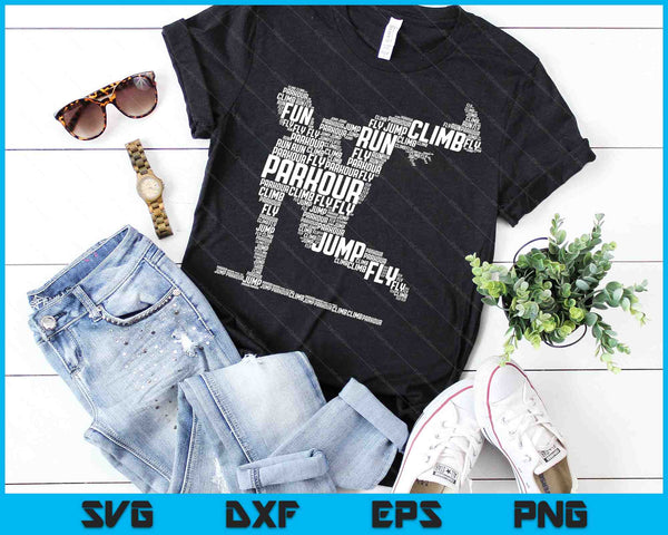 Parkour Freerunner Freerunning Traceur Kids Mannen Jongens SVG PNG Digitale Snijbestanden