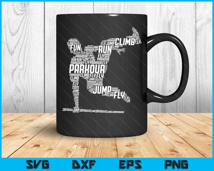 Parkour Freerunner Freerunning Traceur Kids Mannen Jongens SVG PNG Digitale Snijbestanden