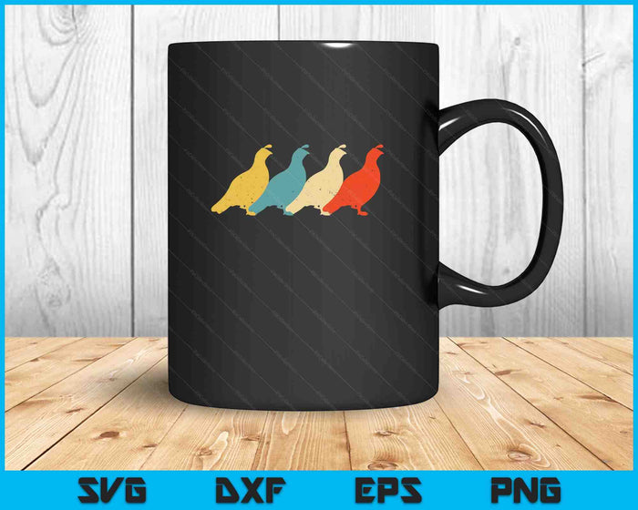 Partridge Vintage Retro Bird Quail Grouse Lover 60s 70s SVG PNG Digital Printable Files
