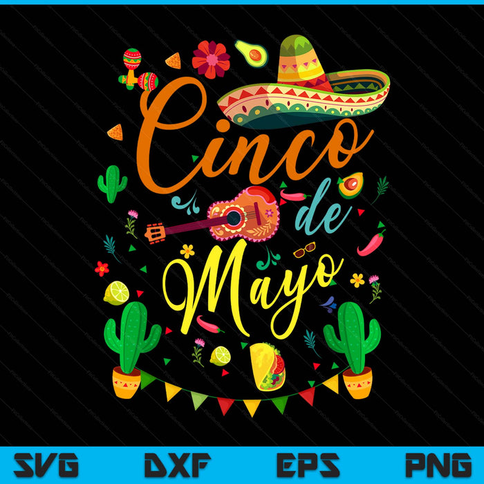 Party 5 De Mayo SVG PNG Digital Printable Files
