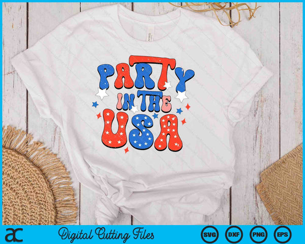 Party In The USA 4th Of July Independence Day USA SVG PNG Digital Printable Files