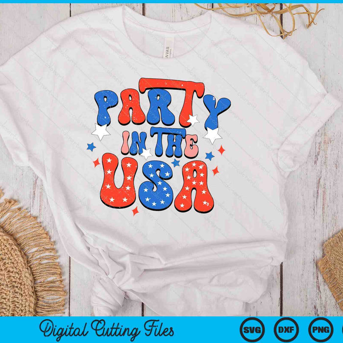 Party In The USA 4th Of July Independence Day USA SVG PNG Digital Printable Files