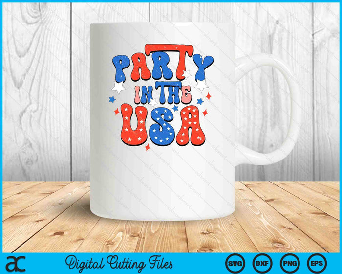 Party In The USA 4th Of July Independence Day USA SVG PNG Digital Printable Files