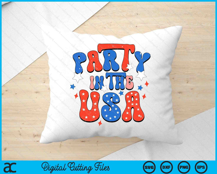 Party In The USA 4th Of July Independence Day USA SVG PNG Digital Printable Files