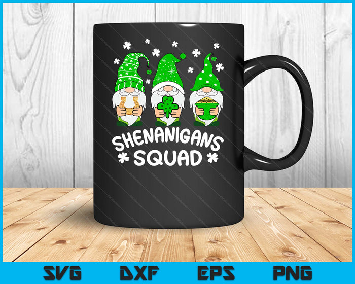 Patrick Shenanigans Squad Gnomes Funny St Patricks Day SVG PNG Digital Printable Files
