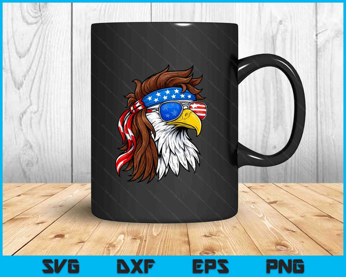 Patriotic Bald Eagle Mullet Usa American Flag 4Th Of July SVG PNG Digital Printable Files