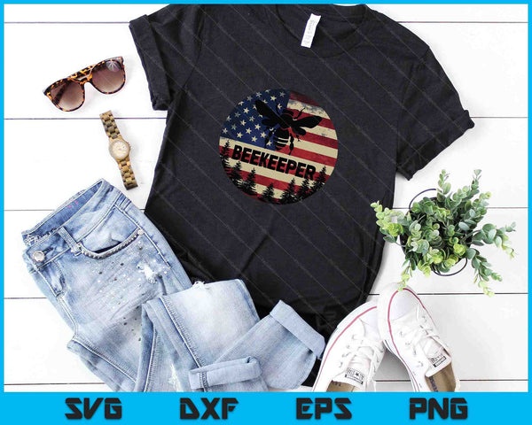 Apicultor Patriótico Bandera Americana SVG PNG Cortando Archivos Imprimibles - on a t-shirt