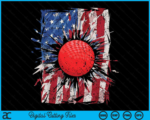 Patriottische Dodgeball 4 juli USA Amerikaanse vlag SVG PNG digitale snijbestanden