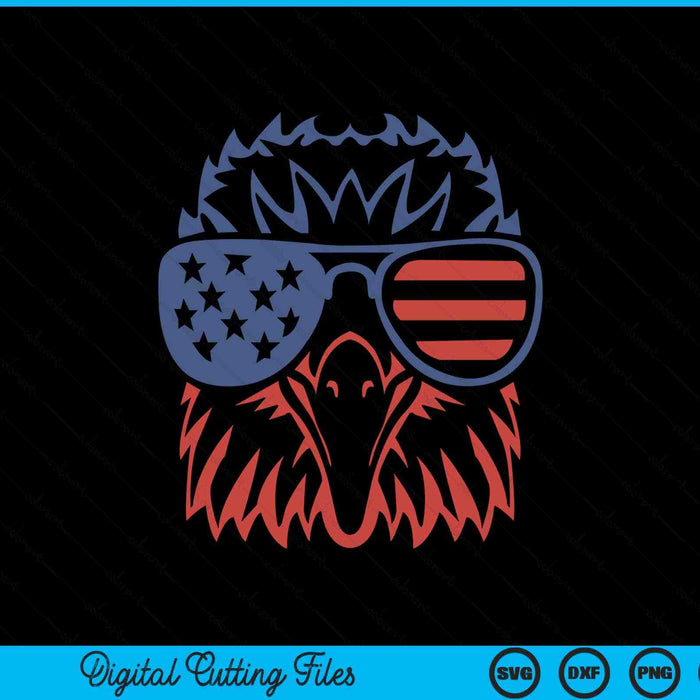 Patriotic eagle 4th of July USA American flag SVG cut file