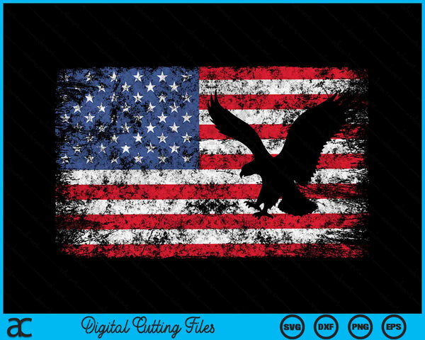 Patriotic Eagle 4th of July USA American Flag SVG PNG Cutting Printable Files