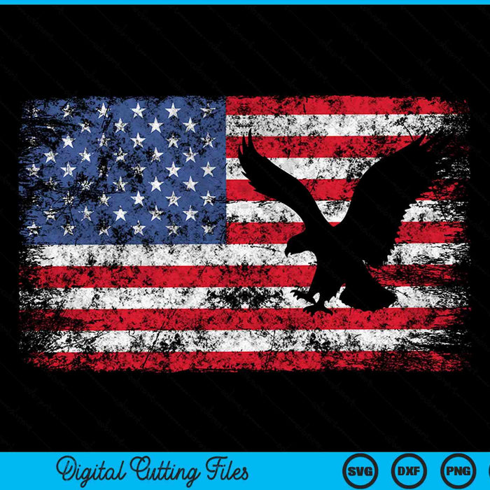 Patriottische Eagle 4 juli USA Amerikaanse vlag SVG PNG snijden afdrukbare bestanden