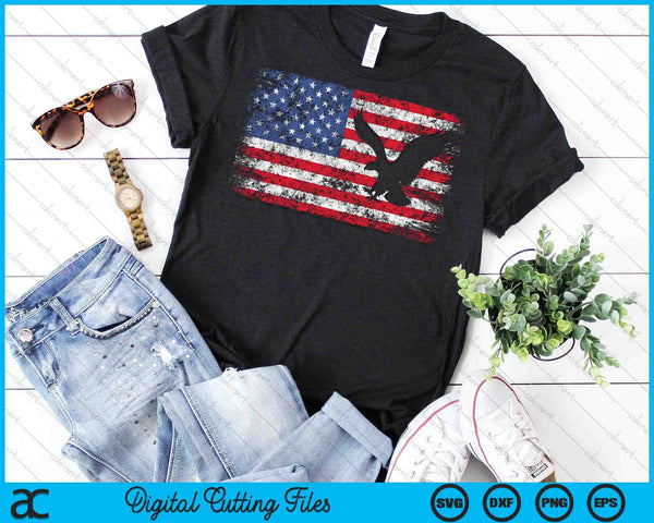 Águila Patriótica 4 de julio EE.UU. Bandera Americana SVG PNG Cortando Archivos Imprimibles - on a t-shirt