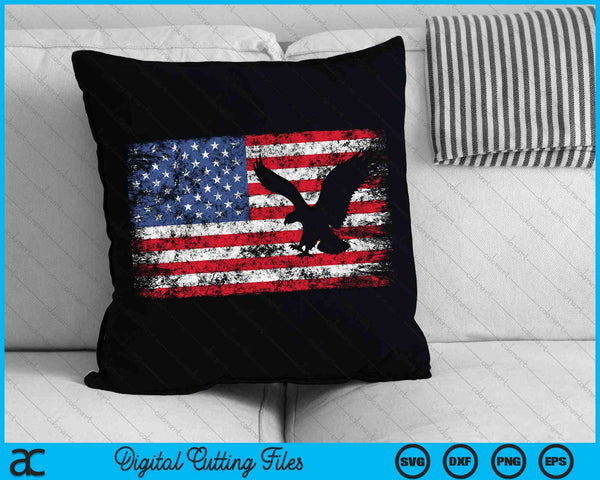 Patriottische Eagle 4 juli USA Amerikaanse vlag SVG PNG snijden afdrukbare bestanden