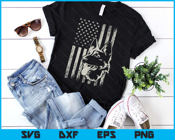 Patriotic German Shepherd American Flag 4th Of July Shepherd SVG PNG Digital Printable Files