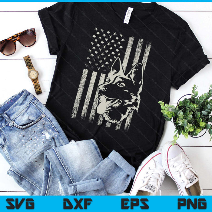 Patriotic German Shepherd American Flag 4th Of July Shepherd SVG PNG Digital Printable Files