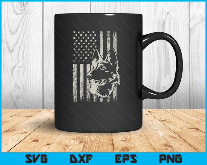Patriotic German Shepherd American Flag 4th Of July Shepherd SVG PNG Digital Printable Files