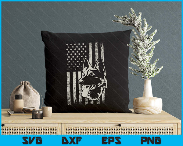 Patriotic German Shepherd American Flag 4th Of July Shepherd SVG PNG Digital Printable Files