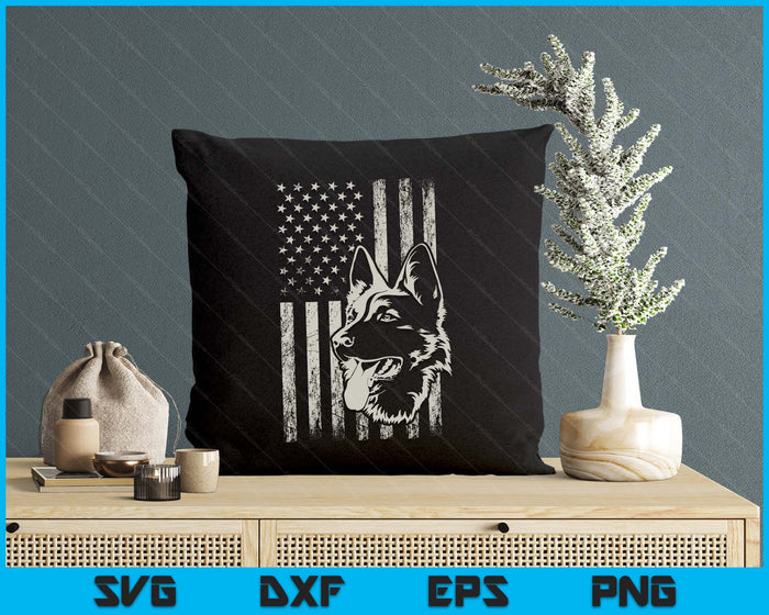 Patriotic German Shepherd American Flag 4th Of July Shepherd SVG PNG Digital Printable Files
