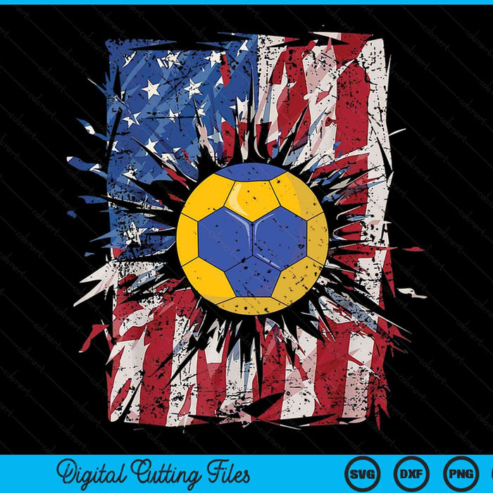 Patriotic handball 4th of July USA American flag SVG cut file