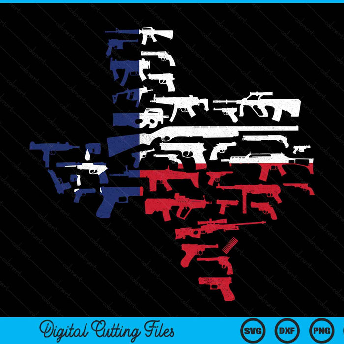Patriotic US south Austin guns Texas SVG cut file