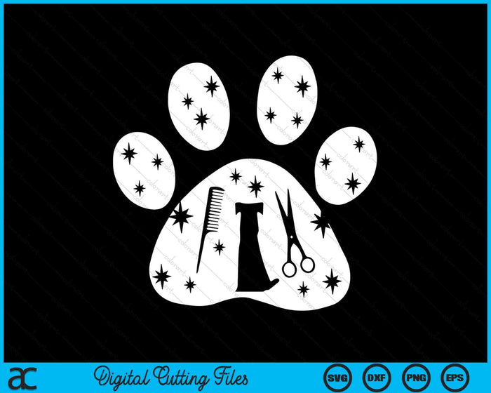 Paw Dog Groomer Gift Pet Grooming Dog Lover SVG PNG Digital Cutting Files