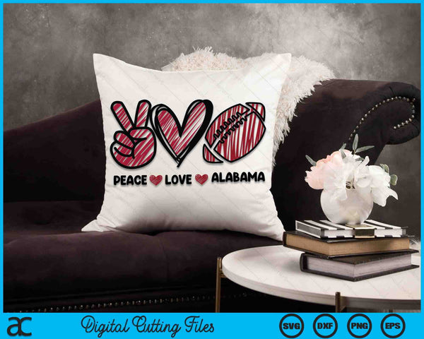 Paz Amor Alabama SVG PNG Cortar archivos imprimibles