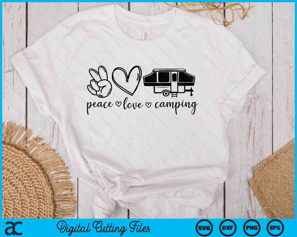 Peace Love Camping SVG PNG Digital Printable Files