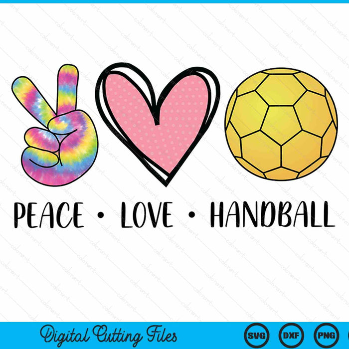 Peace Love Handball Heart For Women Teens Tween Girls SVG PNG Digital Cutting File