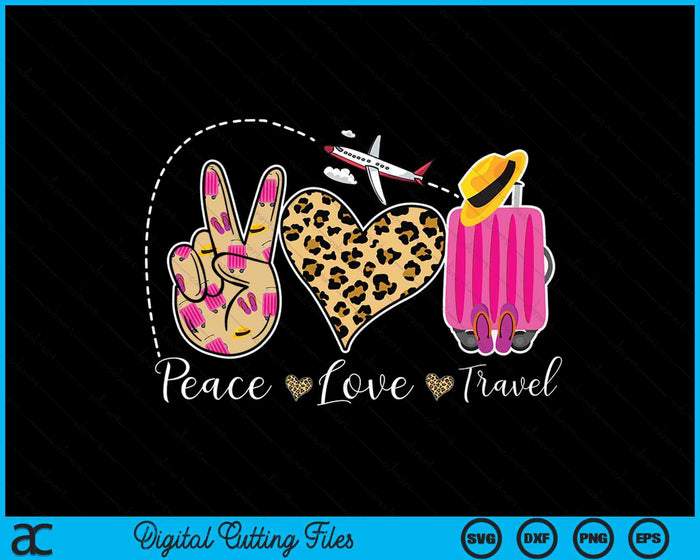 Peace Love Travel Retro Summer Vacation Family Matching SVG PNG Digital Printable Files