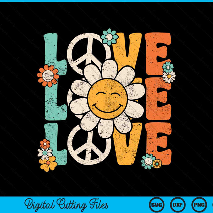Peace sign love 60s 70s 80s costume groovy SVG cut file