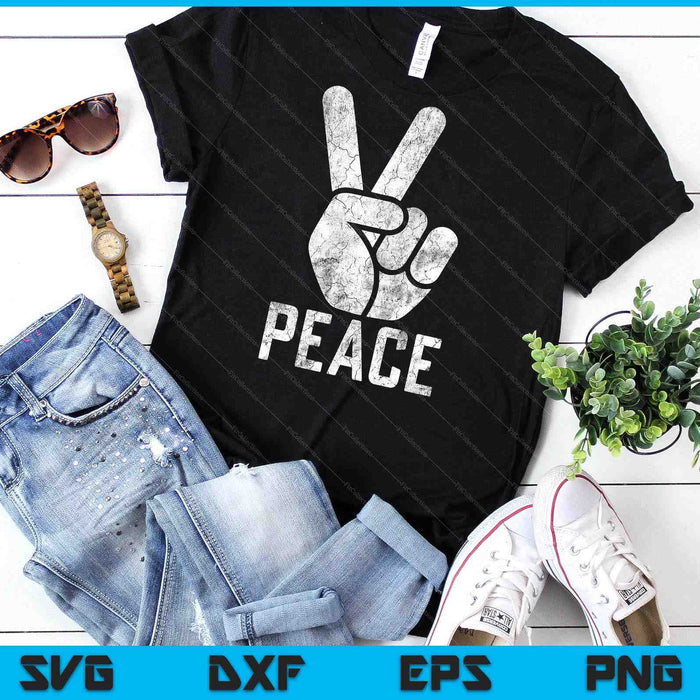Peace Sign Shirt Women Men Kids Vintage 60s 70s Hippie SVG PNG Digital Printable Files