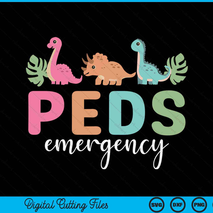 Pediatric Emergency Nurse Dinosaurs PEDS ER SVG PNG Digital Cutting File