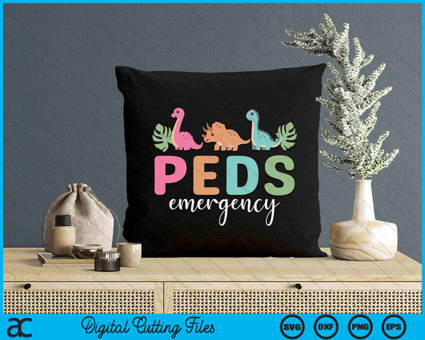 Pediatric Emergency Nurse Dinosaurs PEDS ER SVG PNG Digital Cutting File