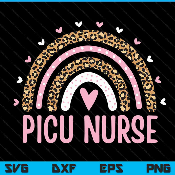 Pediatric Intensive Care Unit Nursing Rainbow PICU Nurse SVG PNG Digital Cutting Files