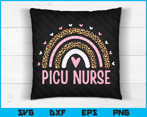 Pediatric Intensive Care Unit Nursing Rainbow PICU Nurse SVG PNG Digital Cutting Files