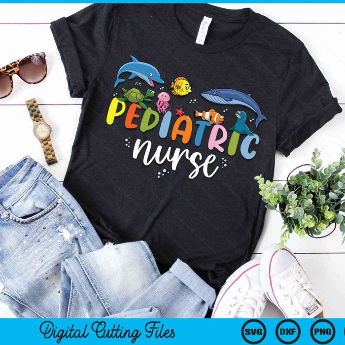 Pediatric Nurse PEDS Ocean Sea Appreciation Pediatric SVG PNG Digital Cutting File