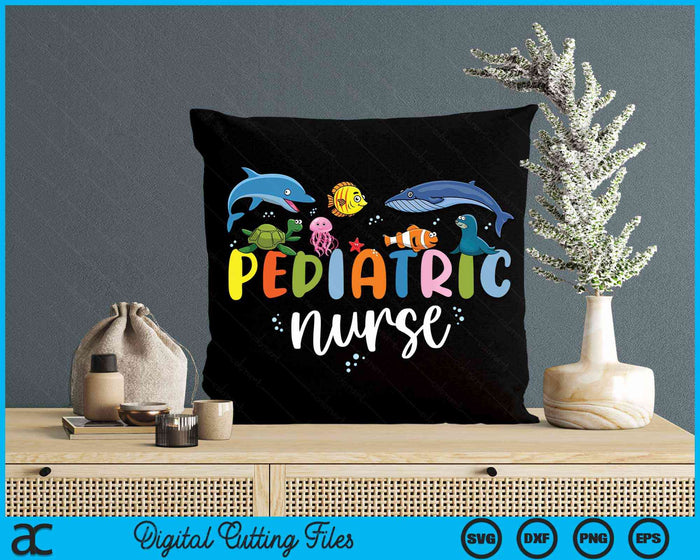 Pediatric Nurse PEDS Ocean Sea Appreciation Pediatric SVG PNG Digital Cutting File