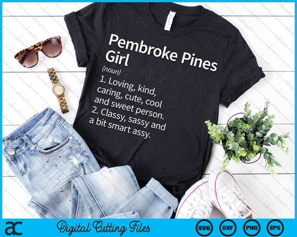 Pembroke Pines Girl FL Florida Home Roots SVG PNG Archivos de corte digital