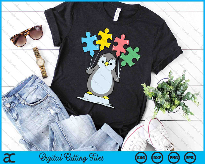 Penguin Autism Awareness SVG PNG Digital Cutting Files