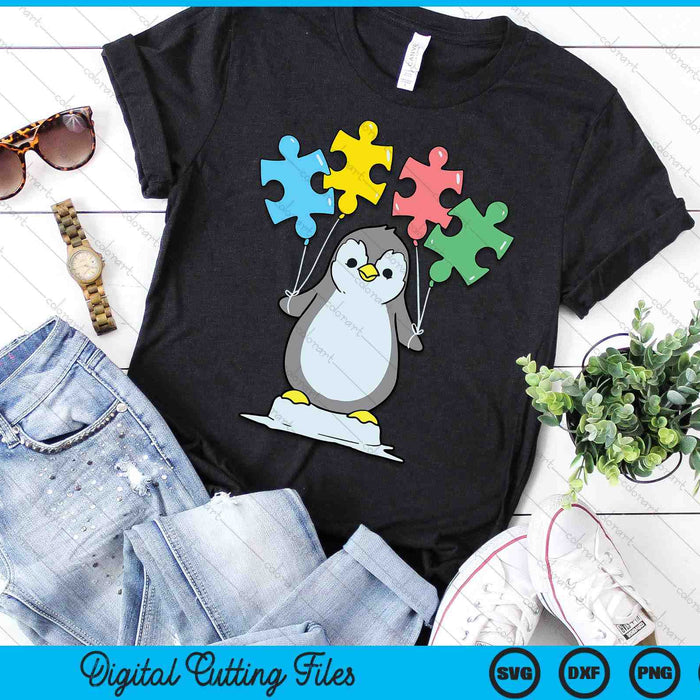 Penguin Autism Awareness SVG PNG Digital Cutting Files