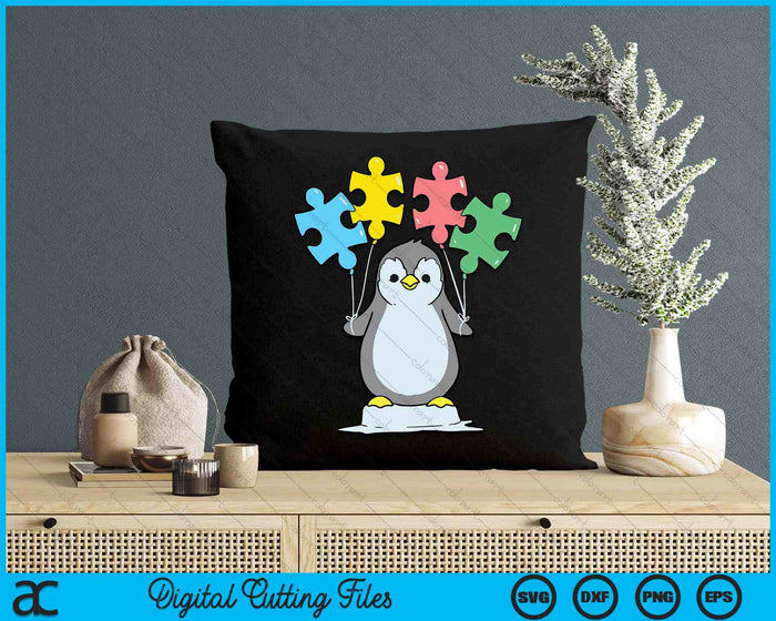 Penguin Autism Awareness SVG PNG Digital Cutting Files