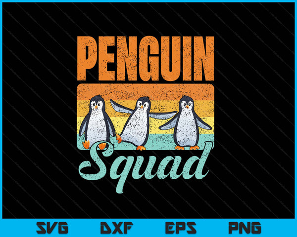 Penguin squad penguin cute animal lover SVG cut file