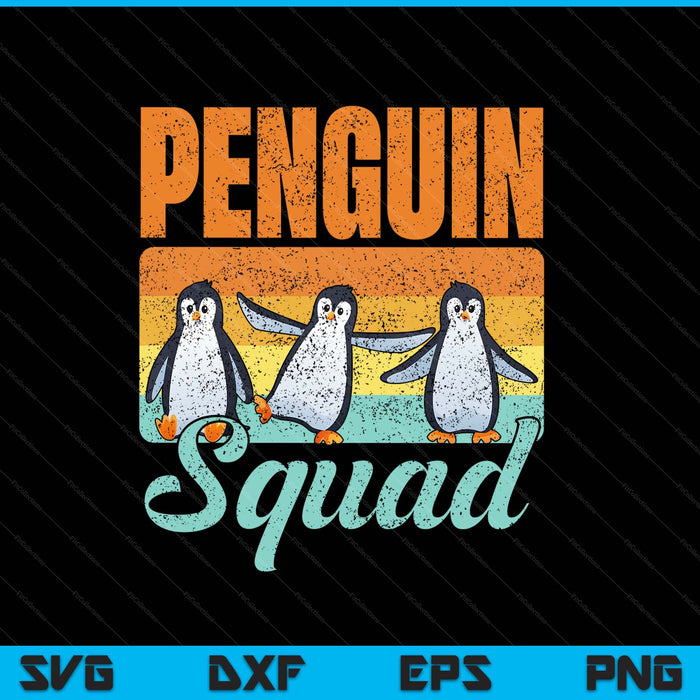 Penguin squad penguin cute animal lover SVG cut file