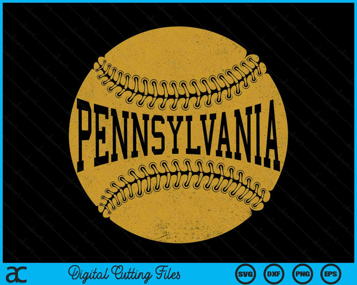 Pennsylvania Baseball Fan SVG PNG digitale snijbestanden 