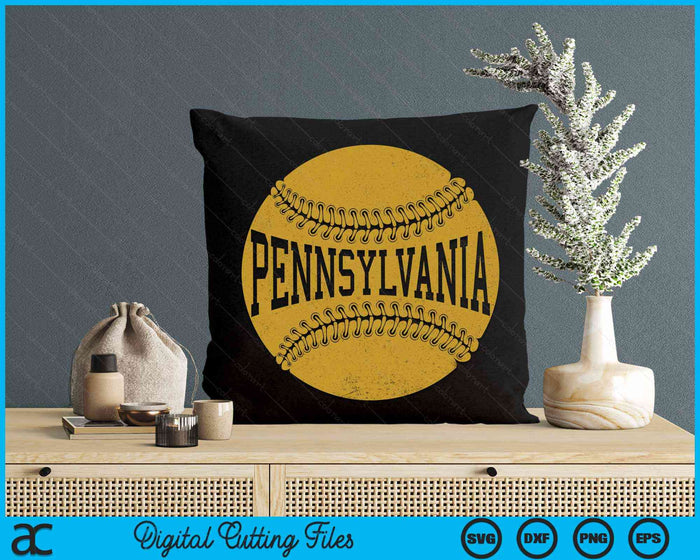 Pennsylvania Baseball Fan SVG PNG digitale snijbestanden 