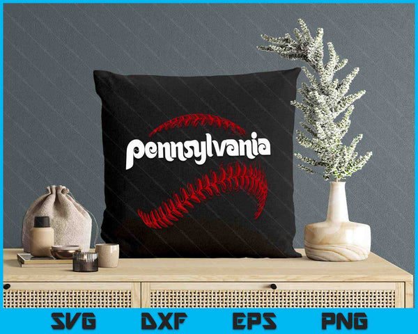 Pennsylvania Baseball Lovers Vintage Baseball Lovers Fans SVG PNG Digital Printable Files