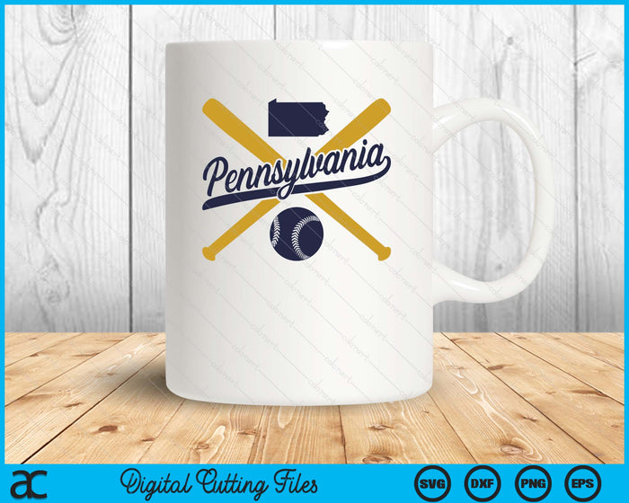 Pennsylvania Baseball Vintage Wisconsin Pride Love City SVG PNG Digital Cutting Files