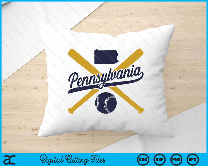 Pennsylvania Baseball Vintage Wisconsin Pride Love City SVG PNG Digital Cutting Files